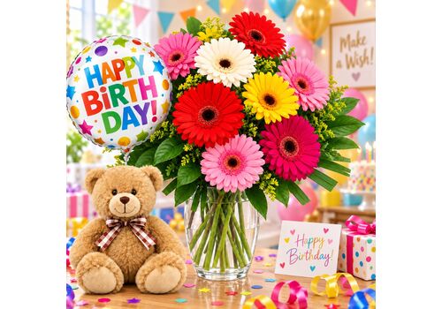 Bright gerbera party package