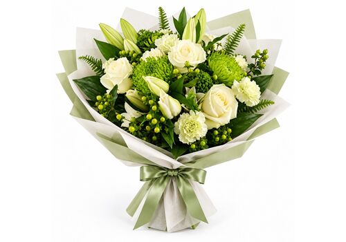 Goegeous white bunch of mixed blooms