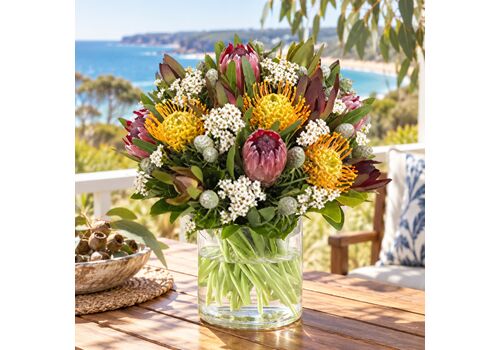 native bunch in a glass vase