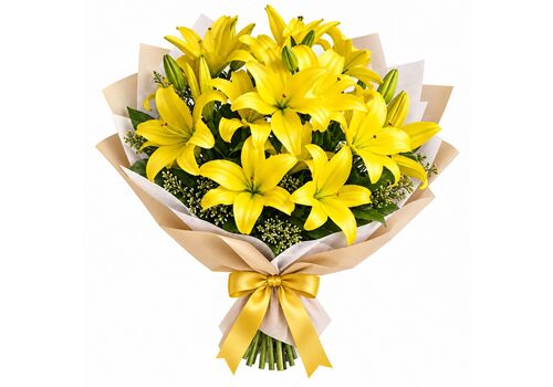yellow lily bunch extra large size
