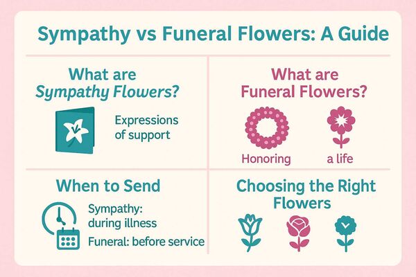 Sympathy vs Funeral Flowers